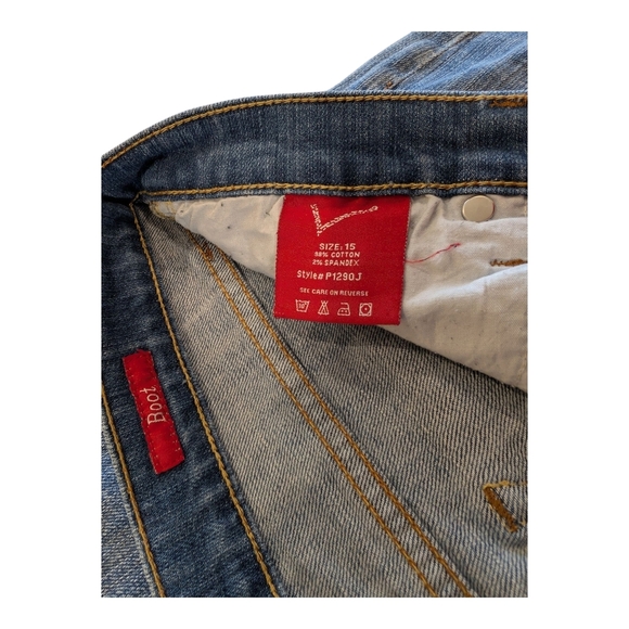 Vigoss Vintage Worn Boot Cut Jeans - Picture 2 of 6